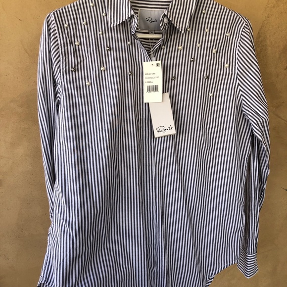 Rails striped beaded button down - Picture 6 of 7